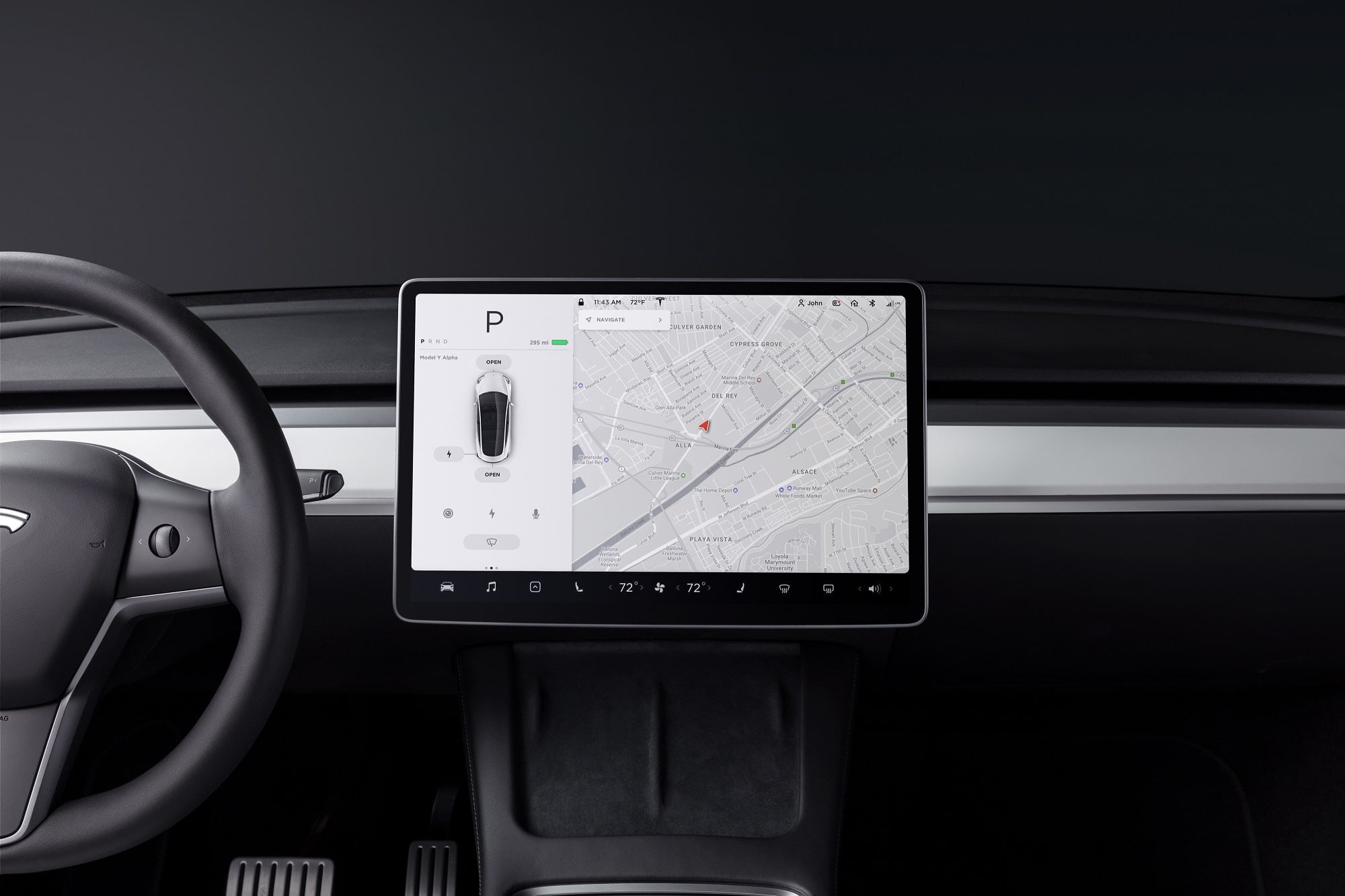 Tesla Model Y Electric SUV infotainment