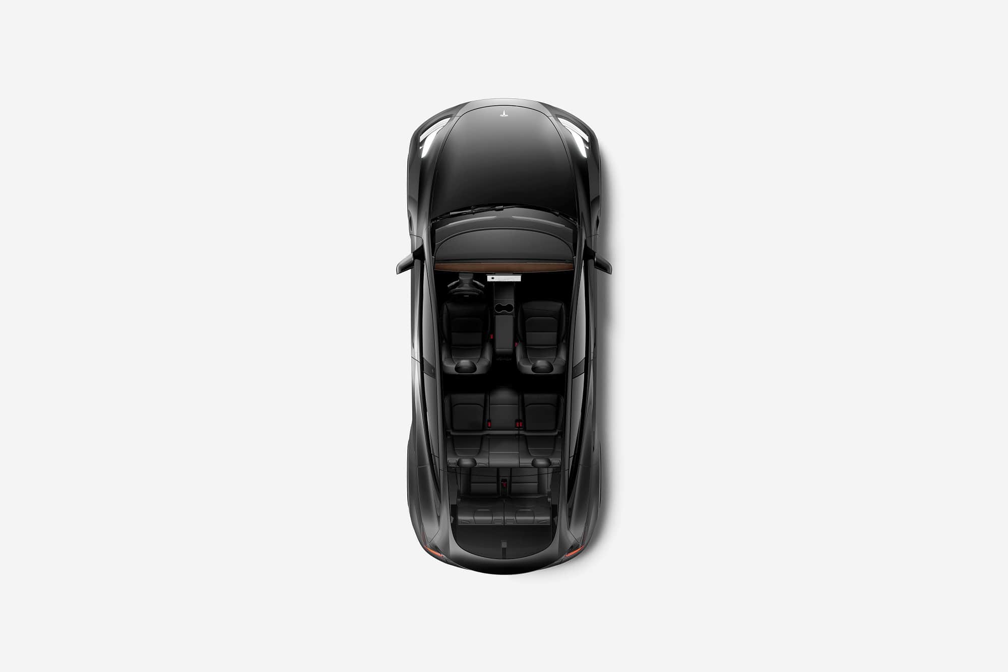 top view Tesla Model Y Electric SUV