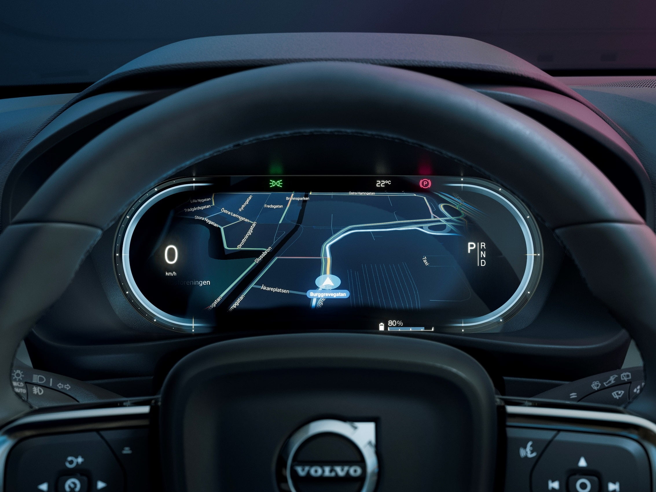 Volvo C40 Recharge driver dashboard