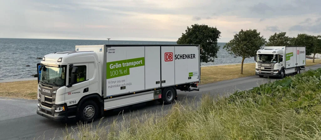 DB Schenker Scania electric trucks on Gotland island